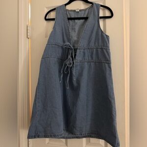 Blue Sleeveless Denim Dress
